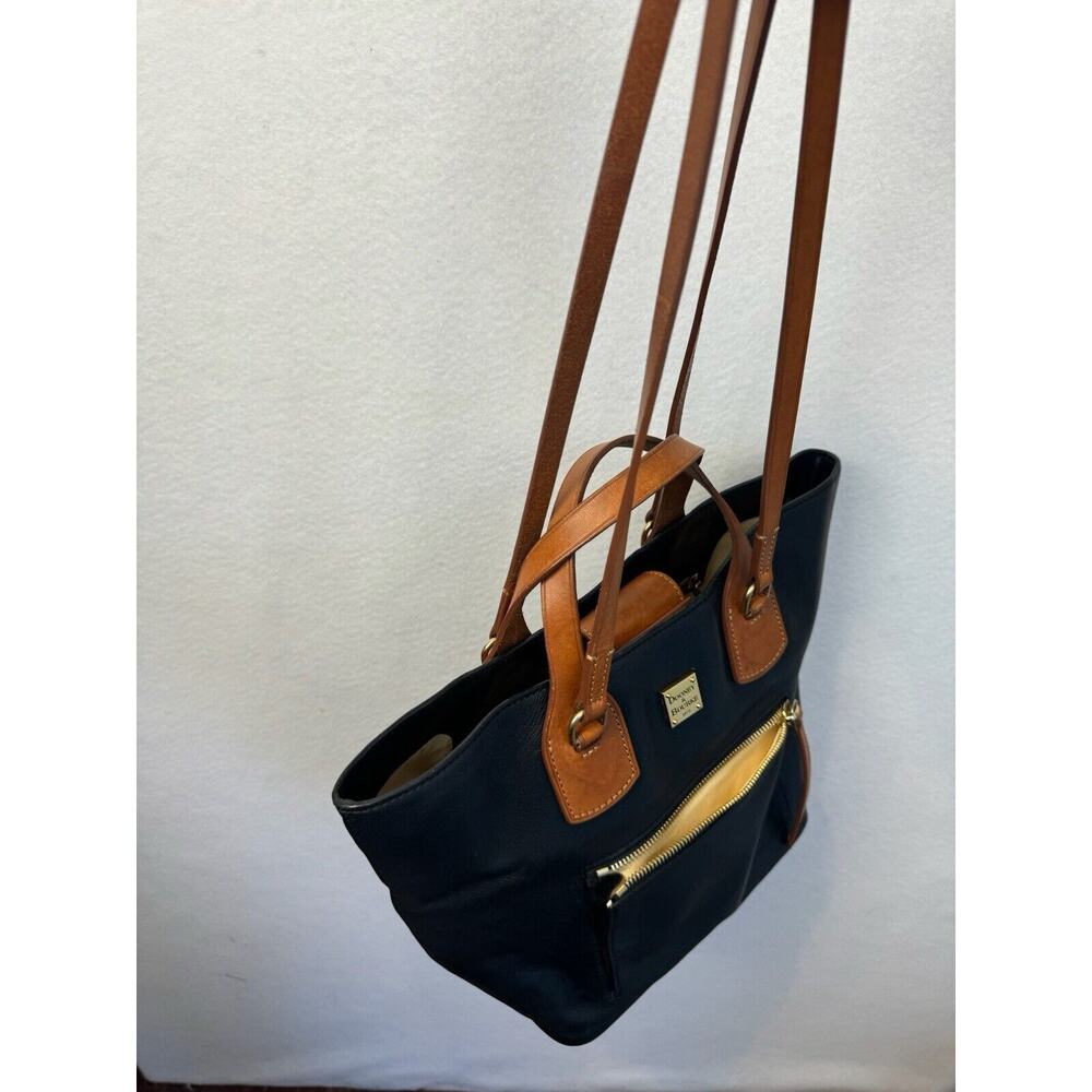 Dooney & Bourke Morgan Saddle Shoulder Bag Black Brown Leather‎ - Picture 14 of 14